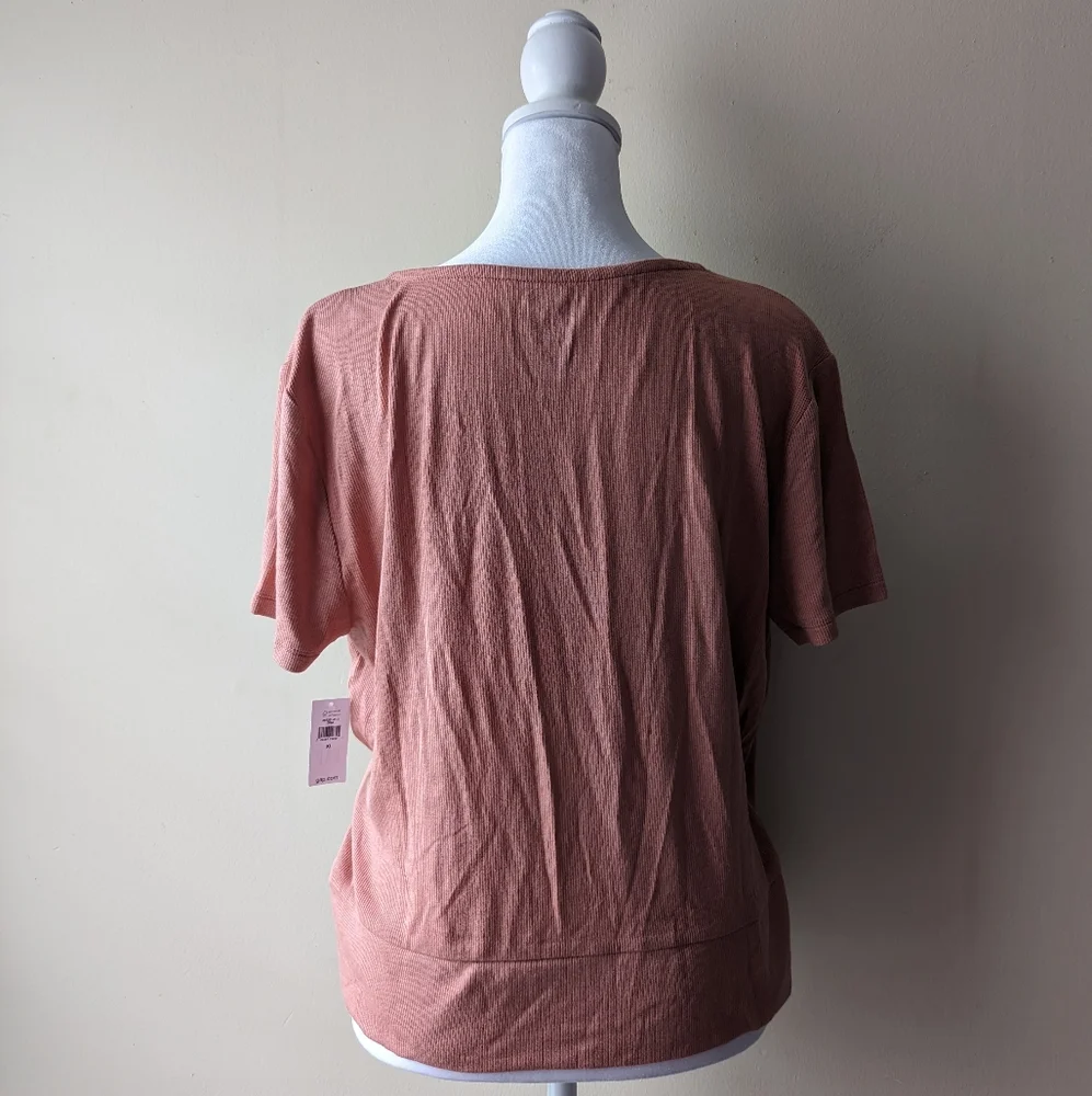 Gap Light Pink Faux Wrap Top XL NWT - Picture 2 of 5